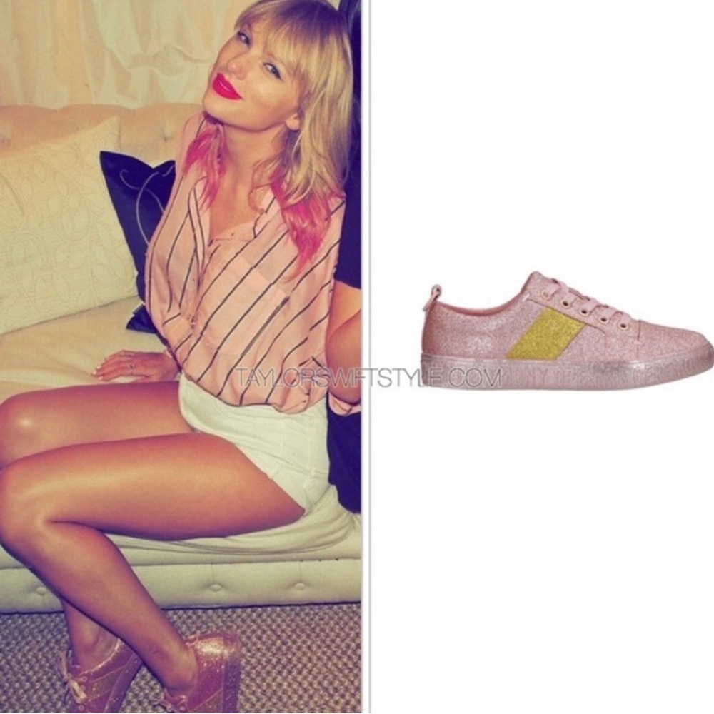 opening ceremony la cienega pink glitter shoes sneakers aso taylor swift sz 9 39